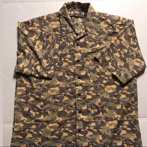 Box Office Island Hawaiian style button up shirt M